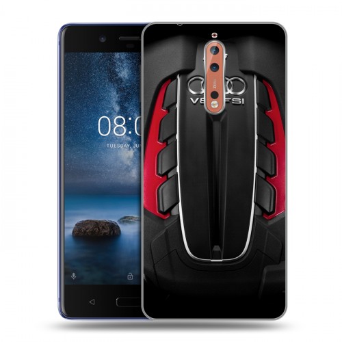 Дизайнерский пластиковый чехол для Nokia 8 Audi