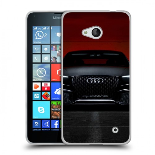 Дизайнерский пластиковый чехол для Microsoft Lumia 640 Audi