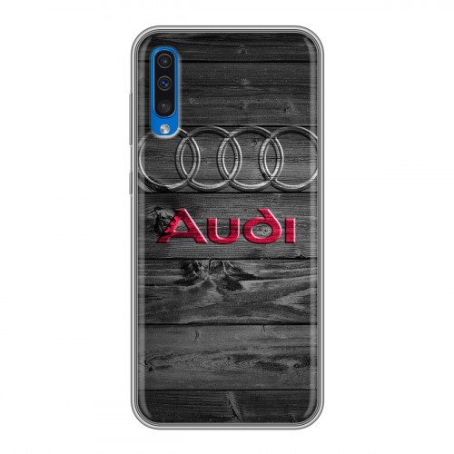Дизайнерский силиконовый с усиленными углами чехол для Samsung Galaxy A50 Audi