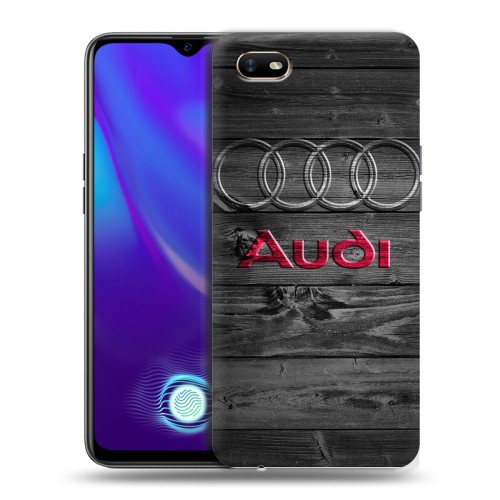 Дизайнерский силиконовый с усиленными углами чехол для OPPO A1k Audi