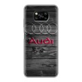 Дизайнерский силиконовый с усиленными углами чехол для Xiaomi Poco X3 Audi