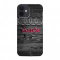 Дизайнерский силиконовый с усиленными углами чехол для Iphone 12 Mini Audi