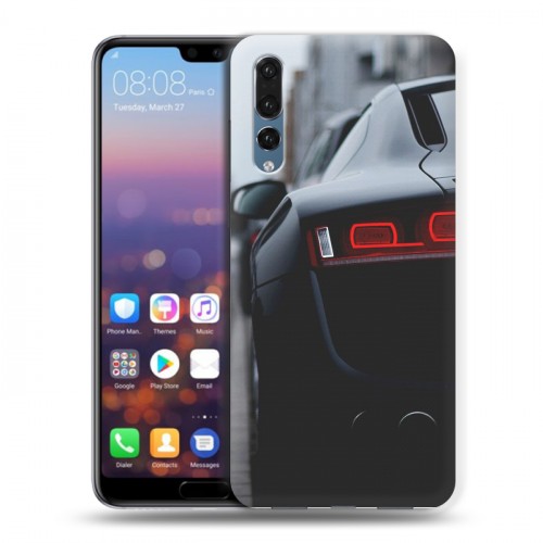 Дизайнерский силиконовый с усиленными углами чехол для Huawei P20 Pro Audi