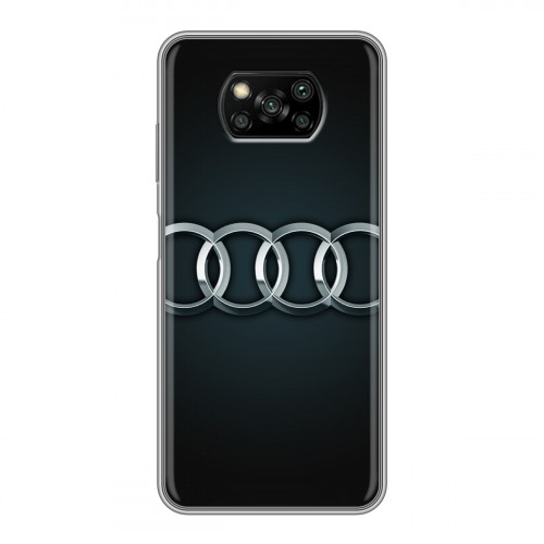 Дизайнерский силиконовый с усиленными углами чехол для Xiaomi Poco X3 Audi