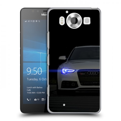 Дизайнерский пластиковый чехол для Microsoft Lumia 950 Audi