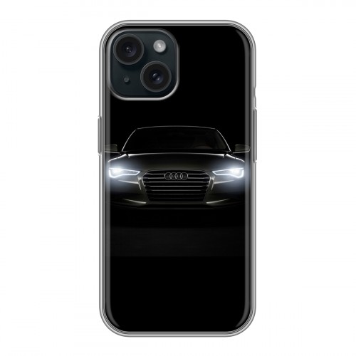 Дизайнерский силиконовый чехол для Iphone 15 Audi