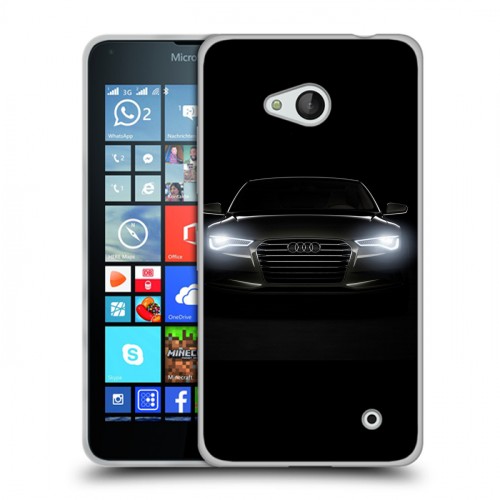 Дизайнерский пластиковый чехол для Microsoft Lumia 640 Audi