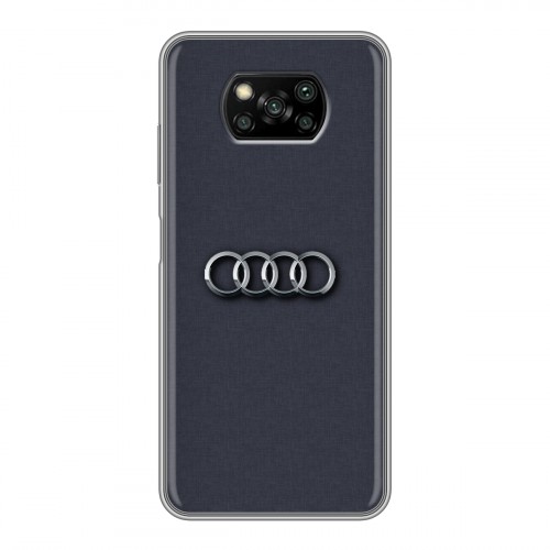 Дизайнерский силиконовый с усиленными углами чехол для Xiaomi Poco X3 Audi