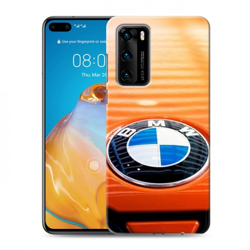 Дизайнерский силиконовый с усиленными углами чехол для Huawei P40 BMW