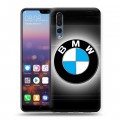 Дизайнерский силиконовый с усиленными углами чехол для Huawei P20 Pro BMW