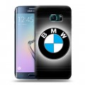 Дизайнерский пластиковый чехол для Samsung Galaxy S6 Edge BMW
