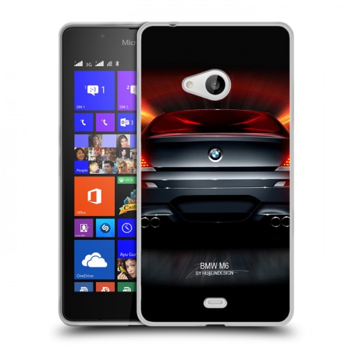 Дизайнерский пластиковый чехол для Microsoft Lumia 540 BMW