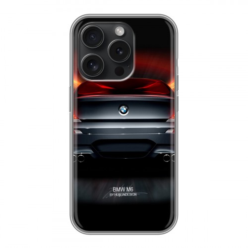 Дизайнерский силиконовый чехол для Iphone 15 Pro BMW