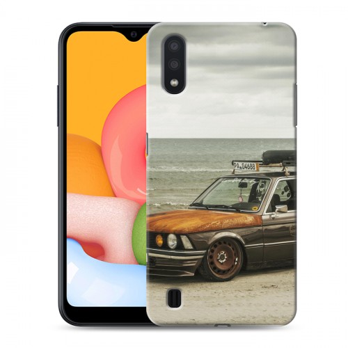 Дизайнерский силиконовый чехол для Samsung Galaxy M01 BMW