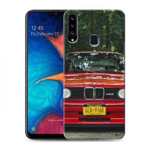 Дизайнерский пластиковый чехол для Samsung Galaxy A20s BMW