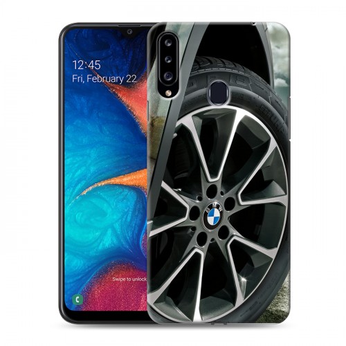 Дизайнерский пластиковый чехол для Samsung Galaxy A20s BMW