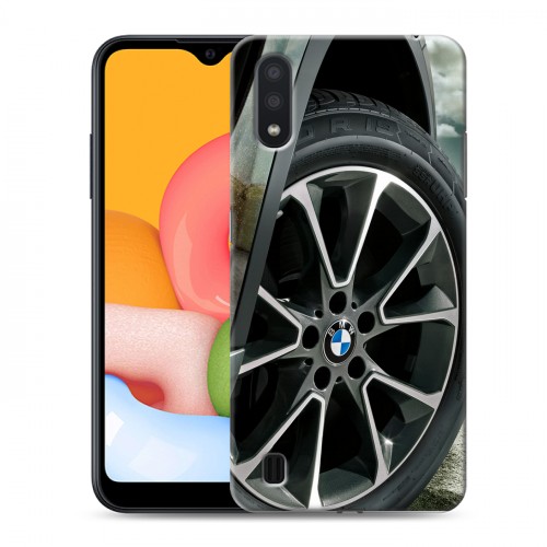 Дизайнерский силиконовый чехол для Samsung Galaxy M01 BMW