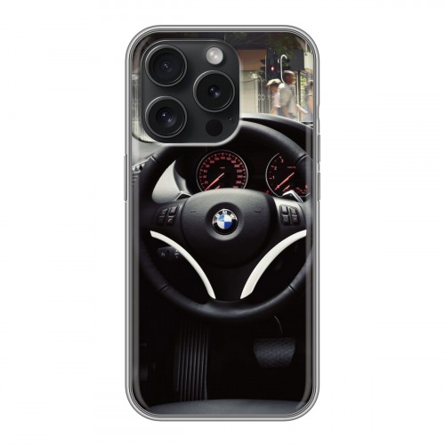 Дизайнерский силиконовый чехол для Iphone 15 Pro BMW