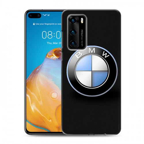 Дизайнерский силиконовый с усиленными углами чехол для Huawei P40 BMW