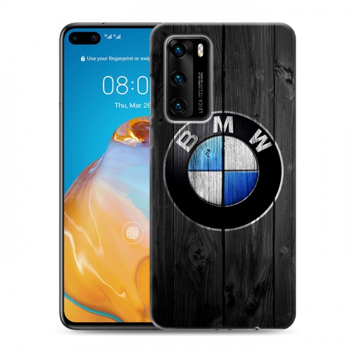 Дизайнерский силиконовый с усиленными углами чехол для Huawei P40 BMW