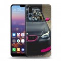 Дизайнерский силиконовый с усиленными углами чехол для Huawei P20 Pro BMW