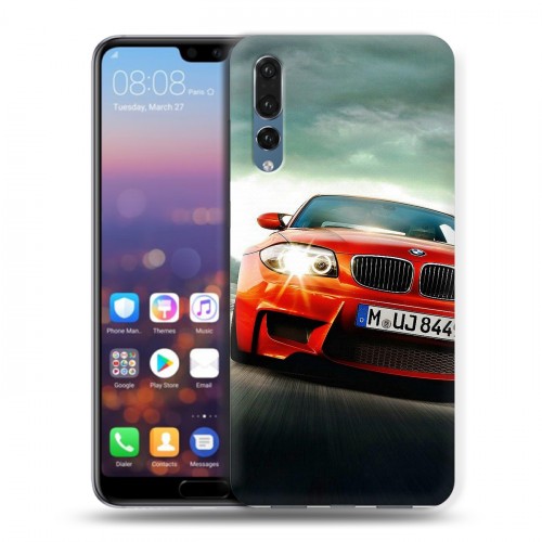 Дизайнерский силиконовый с усиленными углами чехол для Huawei P20 Pro BMW