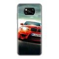 Дизайнерский силиконовый с усиленными углами чехол для Xiaomi Poco X3 BMW