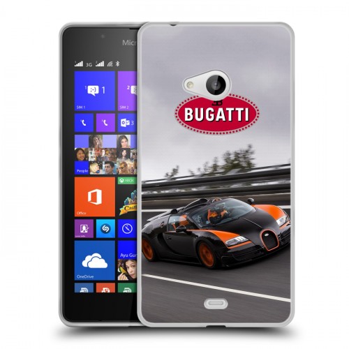 Дизайнерский пластиковый чехол для Microsoft Lumia 540 Bugatti