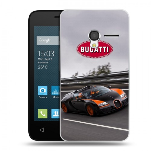 Дизайнерский пластиковый чехол для Alcatel One Touch Pixi 3 (4.0) Bugatti