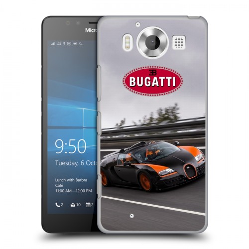 Дизайнерский пластиковый чехол для Microsoft Lumia 950 Bugatti