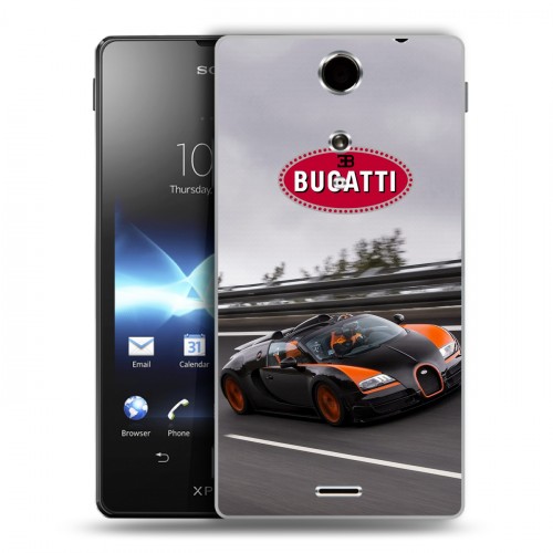 Дизайнерский пластиковый чехол для Sony Xperia TX Bugatti