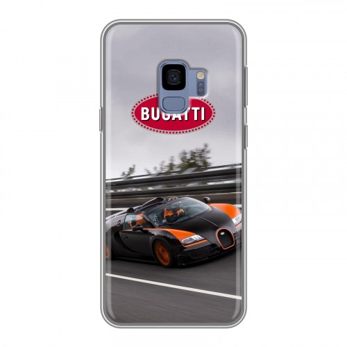 Дизайнерский пластиковый чехол для Samsung Galaxy S9 Bugatti