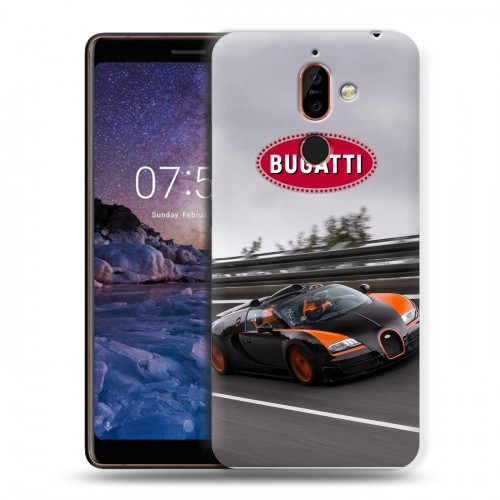 Дизайнерский пластиковый чехол для Nokia 7 Plus Bugatti