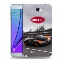 Дизайнерский пластиковый чехол для Samsung Galaxy Note 2 Bugatti