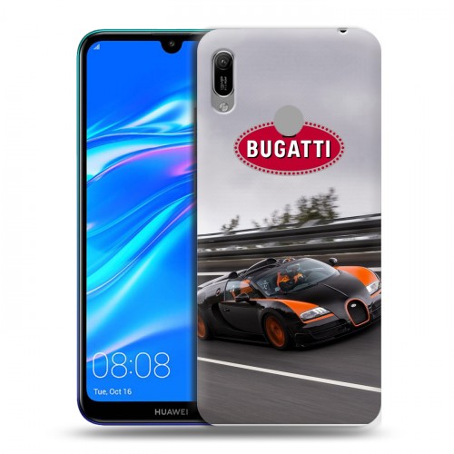 Дизайнерский пластиковый чехол для Huawei Y6 (2019) Bugatti