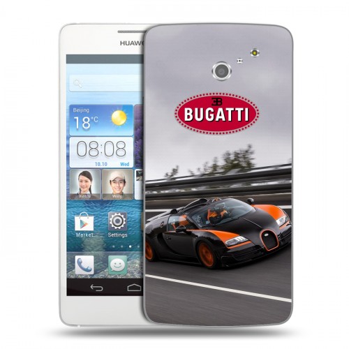 Дизайнерский пластиковый чехол для Huawei Ascend D2 Bugatti