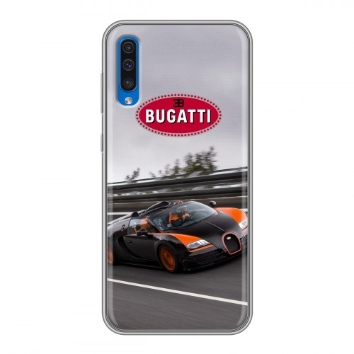 Дизайнерский силиконовый чехол для Samsung Galaxy A50 Bugatti