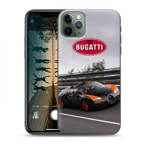 Дизайнерский пластиковый чехол для Iphone 11 Pro Max Bugatti