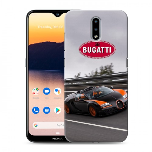 Дизайнерский силиконовый с усиленными углами чехол для Nokia 2.3 Bugatti