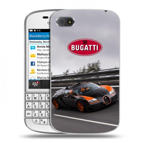 Дизайнерский пластиковый чехол для BlackBerry Q10 Bugatti