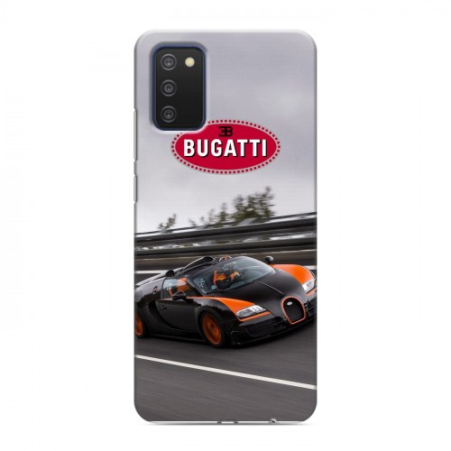 Дизайнерский силиконовый с усиленными углами чехол для Samsung Galaxy A03s Bugatti