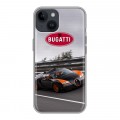 Дизайнерский пластиковый чехол для Iphone 14 Bugatti
