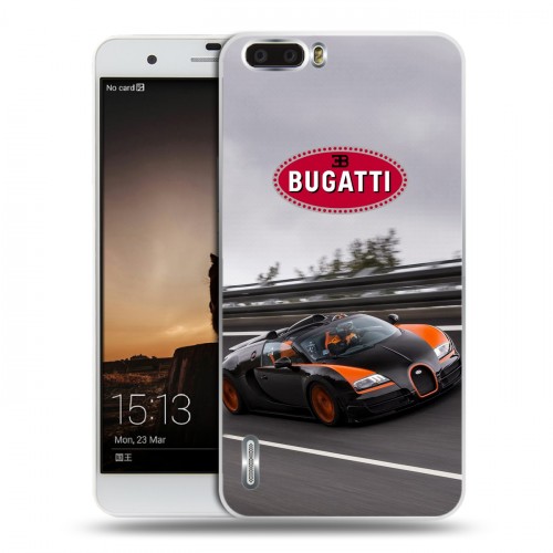 Дизайнерский силиконовый чехол для Huawei Honor 6 Plus Bugatti