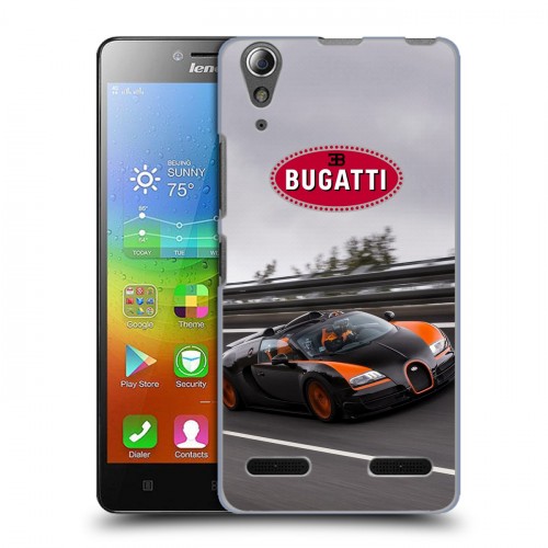 Дизайнерский пластиковый чехол для Lenovo A6000 Bugatti