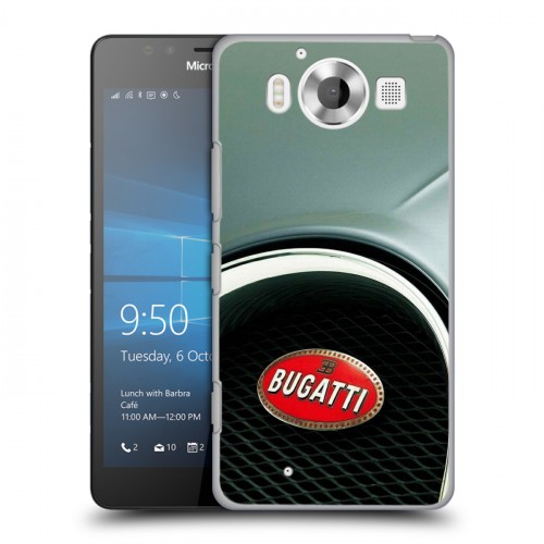 Дизайнерский пластиковый чехол для Microsoft Lumia 950 Bugatti