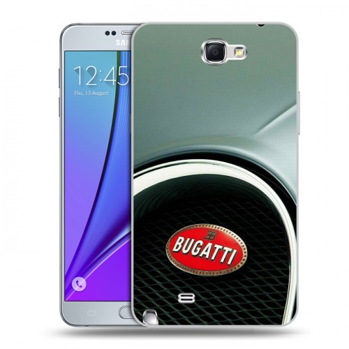 Дизайнерский пластиковый чехол для Samsung Galaxy Note 2 Bugatti