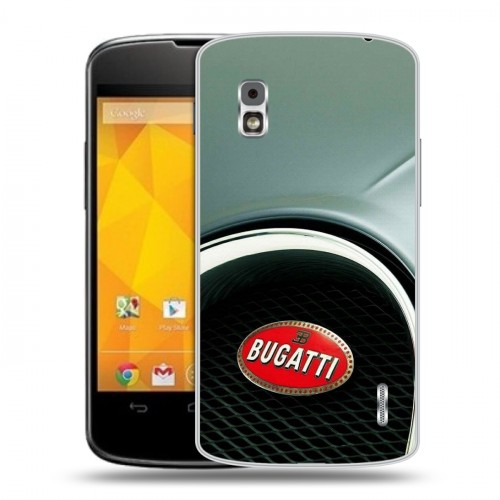 Дизайнерский пластиковый чехол для LG Google Nexus 4 Bugatti