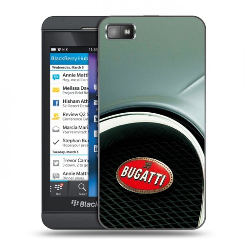 Дизайнерский пластиковый чехол для BlackBerry Z10 Bugatti
