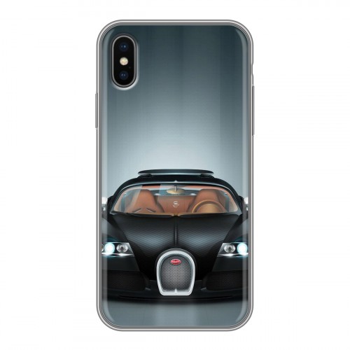 Дизайнерский силиконовый чехол для Iphone x10 Bugatti