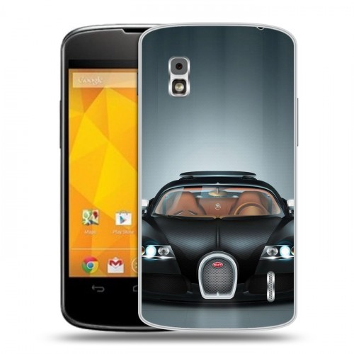 Дизайнерский пластиковый чехол для LG Google Nexus 4 Bugatti